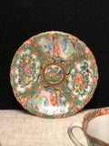 Antique Chinese Famille-Rose Cup and Saucer - pair. Qing Dynasty.