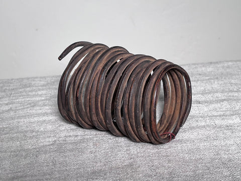 Antique Copper Ngelo Bracelet in Spiral Form. Teke people, Congo. 19th century.