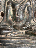 Strange Imports. Seated Buddha  Votive Buddha. Posture of Meditation. Thailand. 19th century. Bronze.  Measures: 4.5” tall ; 186 grams.  Dhyan Mudra - known as Samadhi or Yoga mudra. It is performed with the help of two hands which are placed on the lap and place the right hand on the left hand with stretched fingers (thumbs facing upwards and other fingers of both the hand resting on each other.) This is the characteristic gesture of Buddha Shakyamuni, Dhyani Buddha Amitabh and the Medicine Buddha.